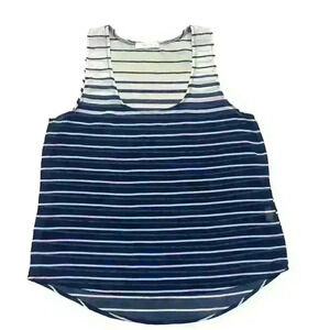 POETRY Womens Sleeveless Tank Top Sheer Stripe Size Medium Summery Street Wear